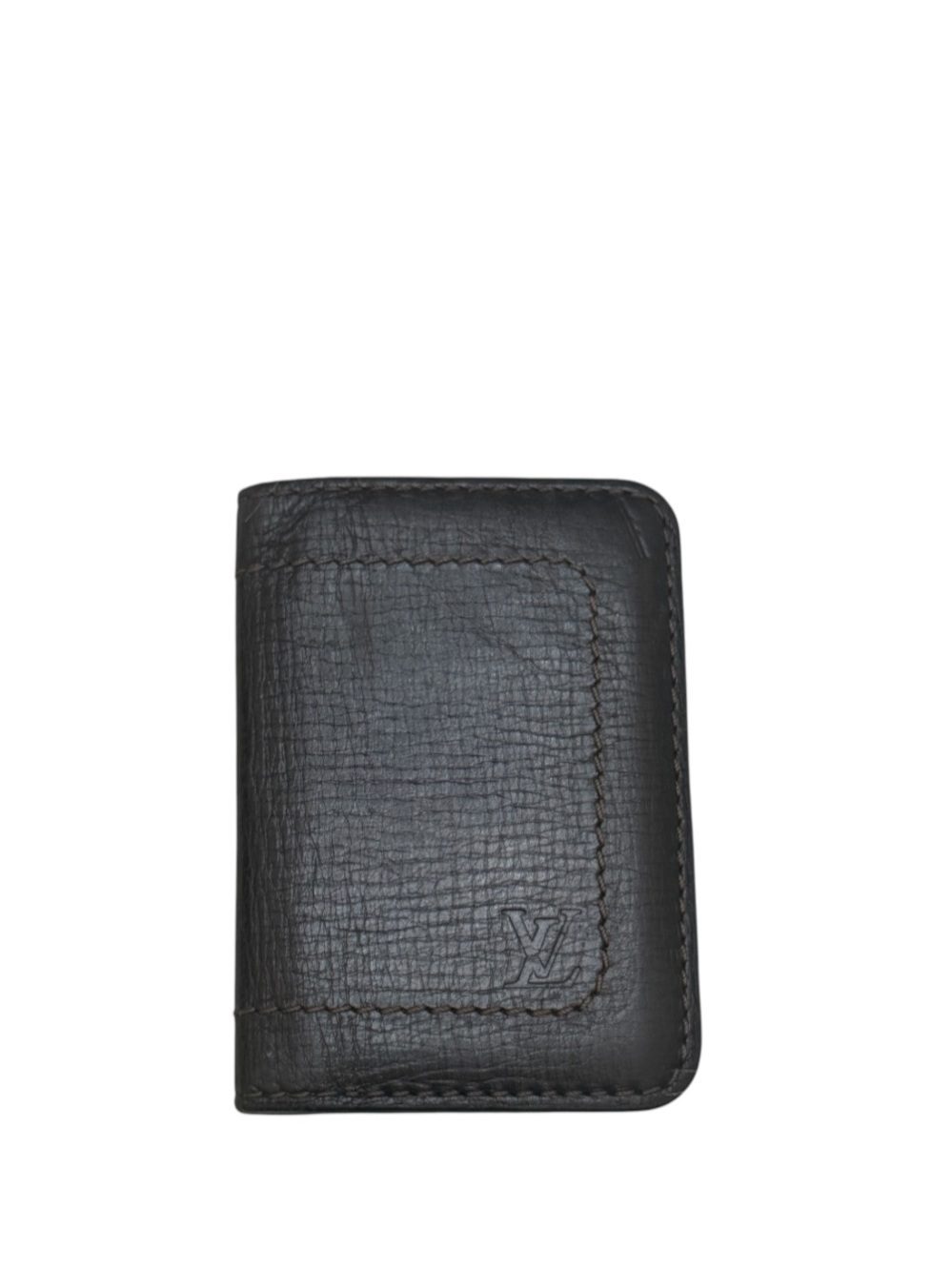 LOUIS VUITTON - BROWN LEATHER BIFOLD POCKET ORGANIZER WALLET “UTAH”